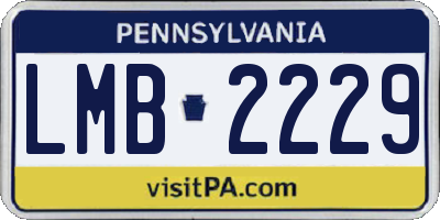 PA license plate LMB2229