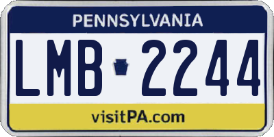PA license plate LMB2244