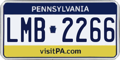 PA license plate LMB2266