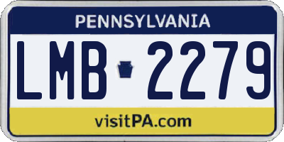 PA license plate LMB2279
