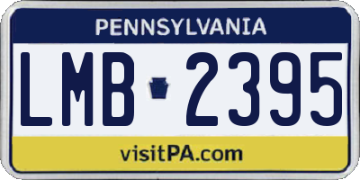 PA license plate LMB2395