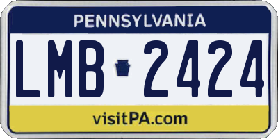 PA license plate LMB2424