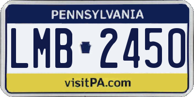 PA license plate LMB2450