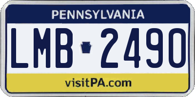 PA license plate LMB2490