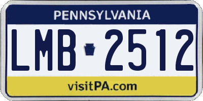 PA license plate LMB2512
