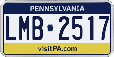PA license plate LMB2517