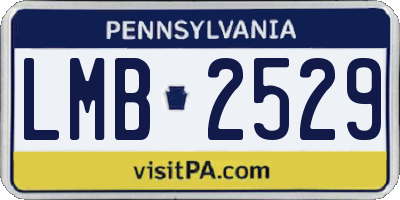 PA license plate LMB2529