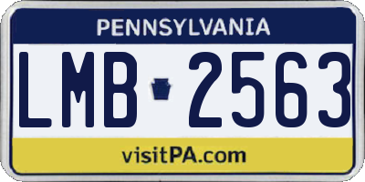 PA license plate LMB2563
