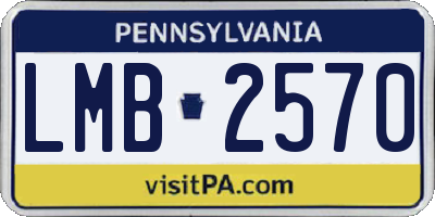 PA license plate LMB2570
