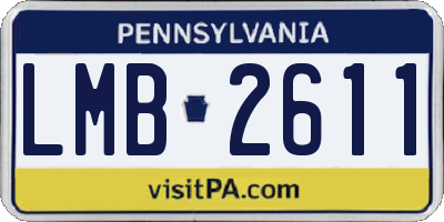 PA license plate LMB2611