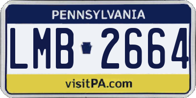 PA license plate LMB2664