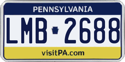 PA license plate LMB2688