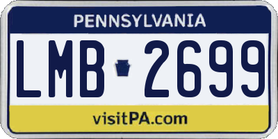 PA license plate LMB2699