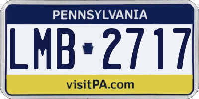 PA license plate LMB2717