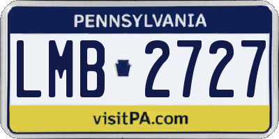 PA license plate LMB2727