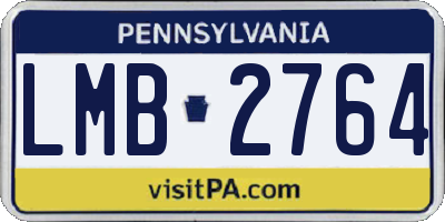 PA license plate LMB2764