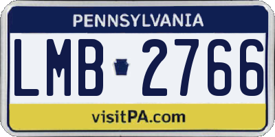 PA license plate LMB2766