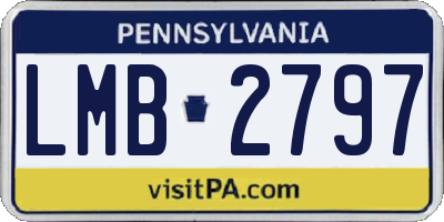 PA license plate LMB2797