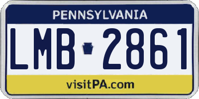 PA license plate LMB2861