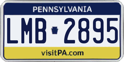 PA license plate LMB2895