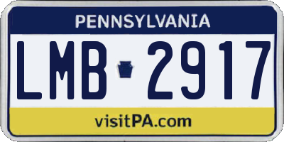 PA license plate LMB2917