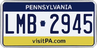 PA license plate LMB2945