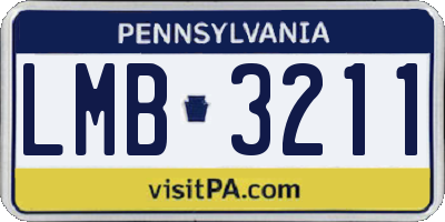 PA license plate LMB3211