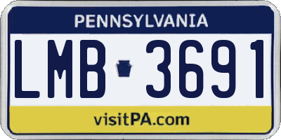 PA license plate LMB3691