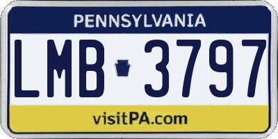 PA license plate LMB3797