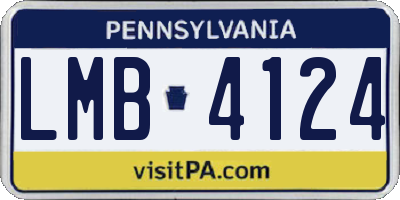 PA license plate LMB4124