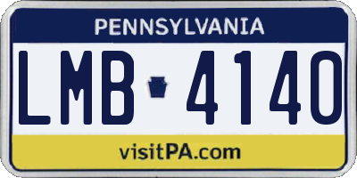 PA license plate LMB4140