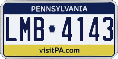 PA license plate LMB4143