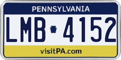 PA license plate LMB4152
