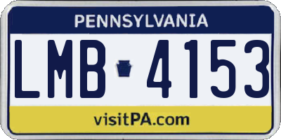 PA license plate LMB4153