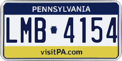 PA license plate LMB4154