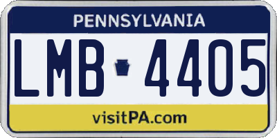 PA license plate LMB4405