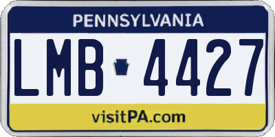 PA license plate LMB4427