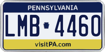 PA license plate LMB4460