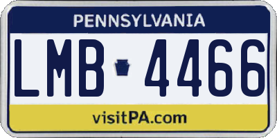 PA license plate LMB4466