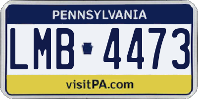 PA license plate LMB4473