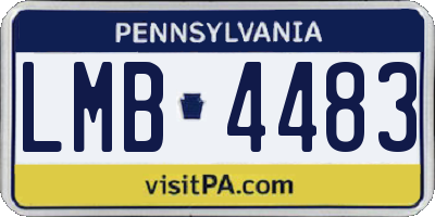 PA license plate LMB4483