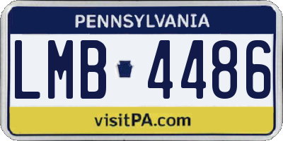 PA license plate LMB4486