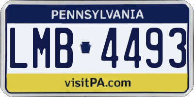 PA license plate LMB4493