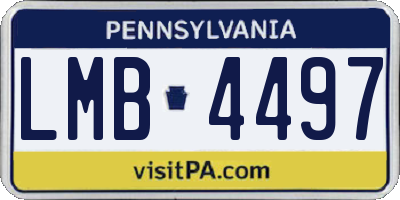 PA license plate LMB4497