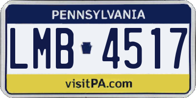 PA license plate LMB4517