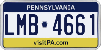 PA license plate LMB4661