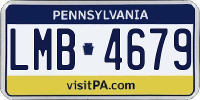 PA license plate LMB4679