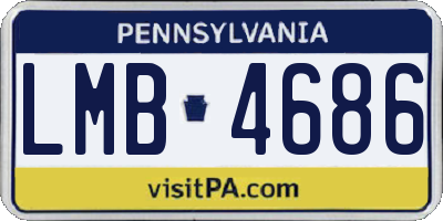 PA license plate LMB4686