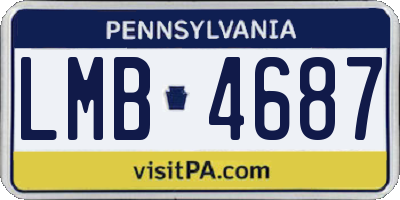 PA license plate LMB4687