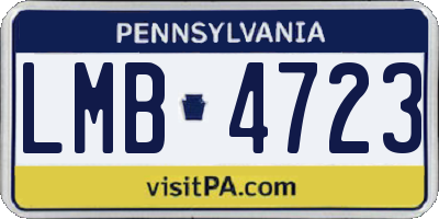 PA license plate LMB4723